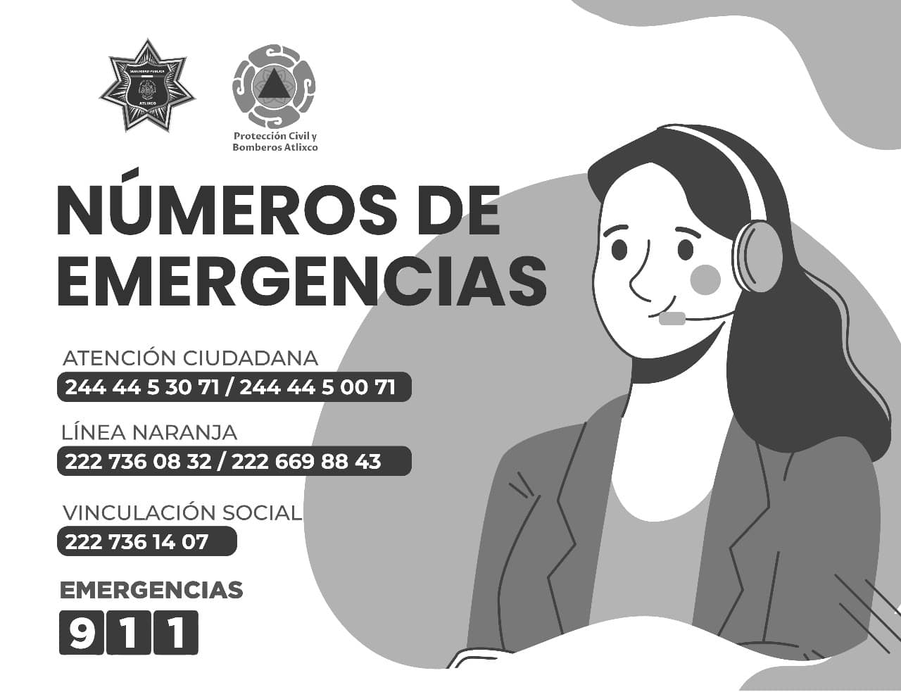 Conoce los números para atender emergencias en Atlixco