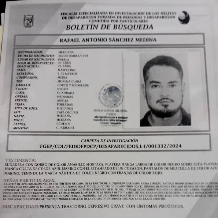 Desaparece adolescente de Huaquechula en la Capu