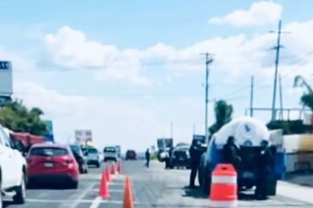 Guardia nacional y policía estatal realizan operativo en carretera Atlixco–Izúcar 