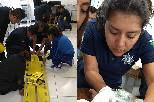 Policía Estatal es capacitada como asistente sanitario táctico
