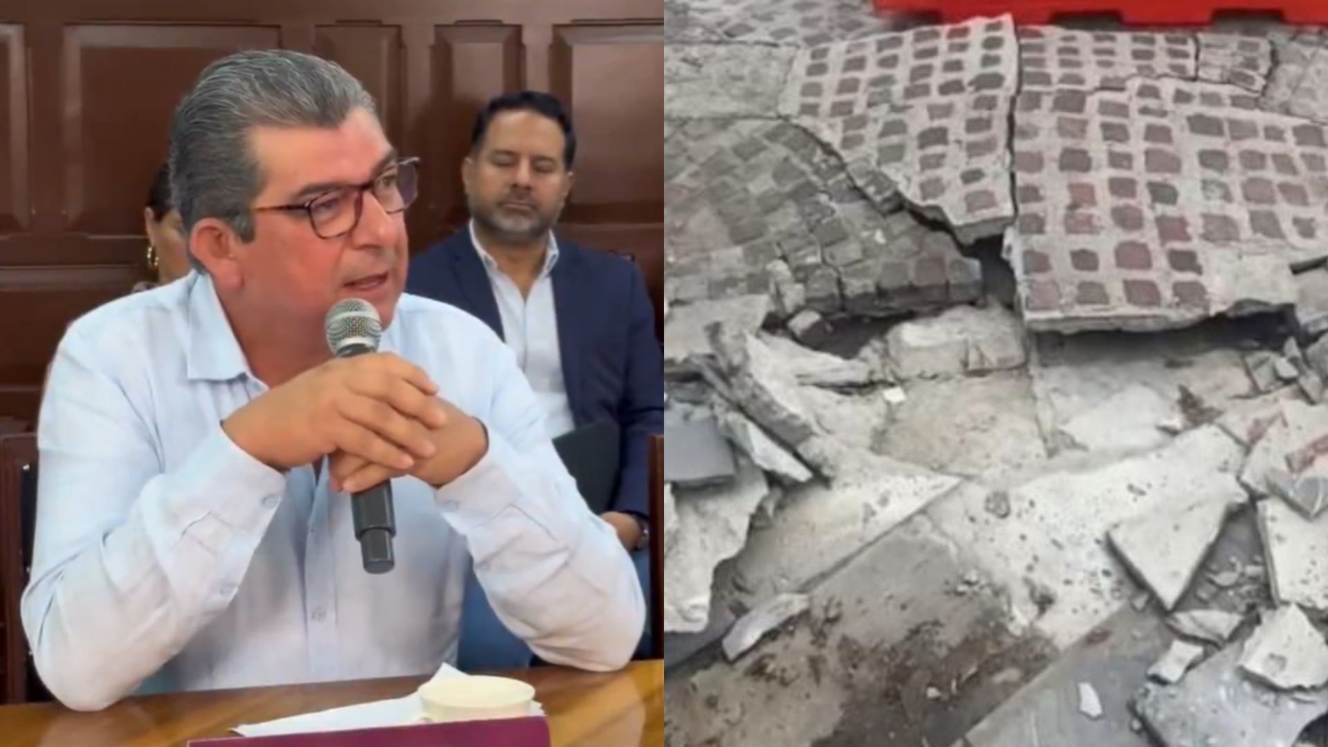 Regidor afirma que colapso de obra en Avenida Juárez no es culpa de exalcaldes 