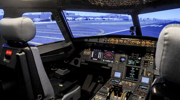 Un piloto en el avión