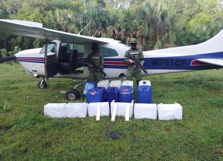 Aterriza en Chiapas avioneta cargada con cocaína de Sudamérica