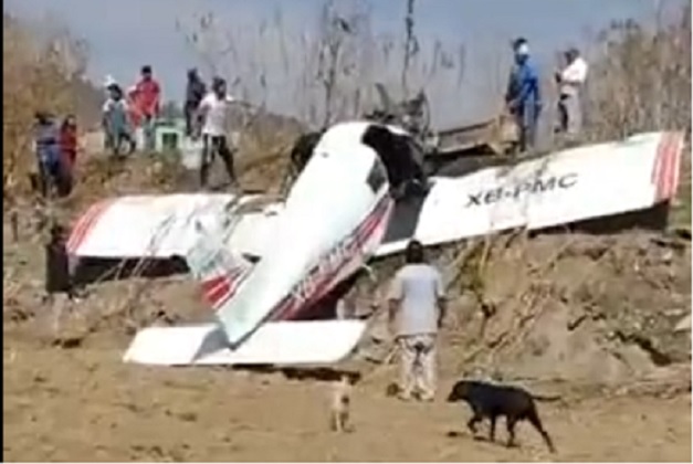 VIDEO Ahora se desploma avioneta en San Pedro Cholula