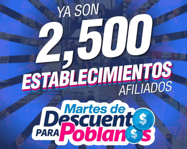 Más de 2 mil 500 negocios están incluidos en Martes de Descuento en Puebla capital