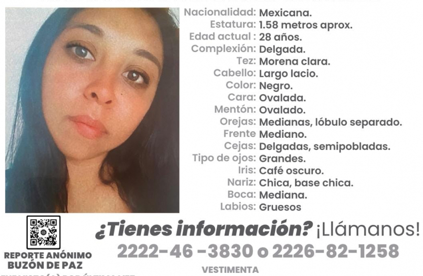 Nadia de 28 años desapareció en calles de Amalucan