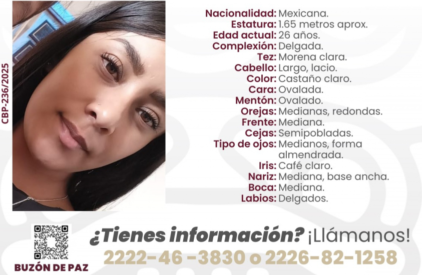 Se busca a Yessica Guadalupe, desaparecida desde marzo de 2025