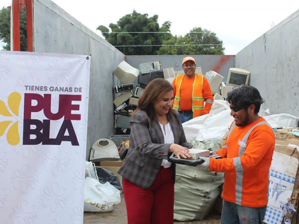 En 8 reciclatones se recuperan 31 toneladas de diversos productos en municipios poblanos