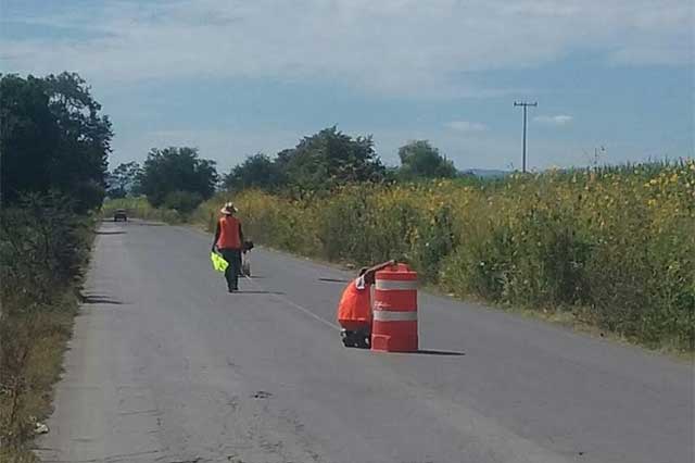 Repararán tramo de la Izúcar-Chiautla en el municipio de Chietla