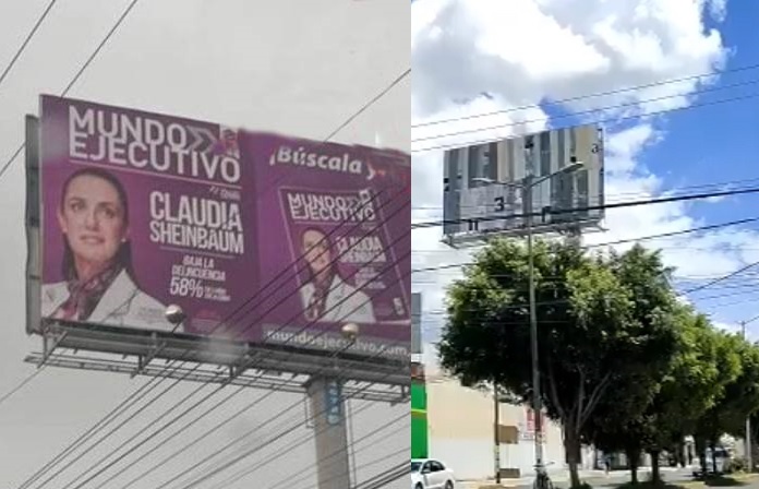 Tras denuncia del PAN, bajan los anuncios de Sheinbaum en Puebla