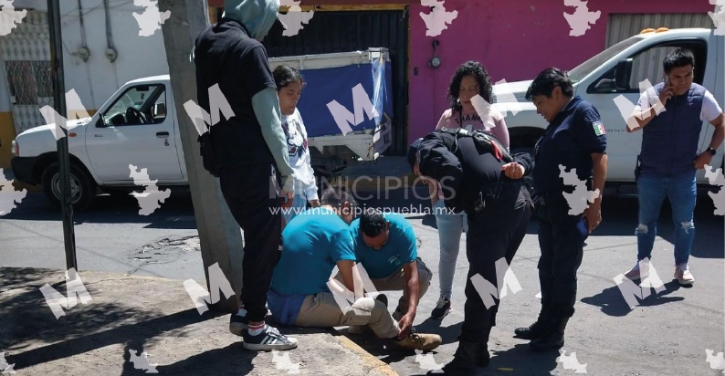 Durante intento de robo balean a un joven en calles de Texmelucan