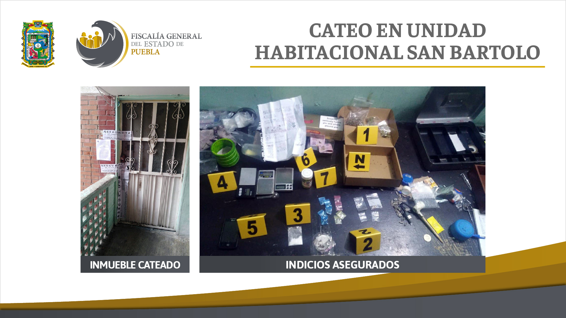 En cateo en Infonavit San Bartolo aseguran cocaína, piedra, marihuana y cristal