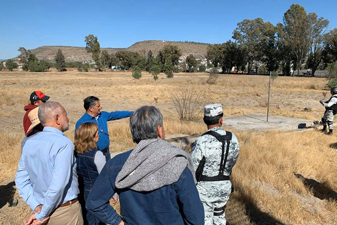 Revisan terrenos para la Guardia Nacional en Tecamachalco