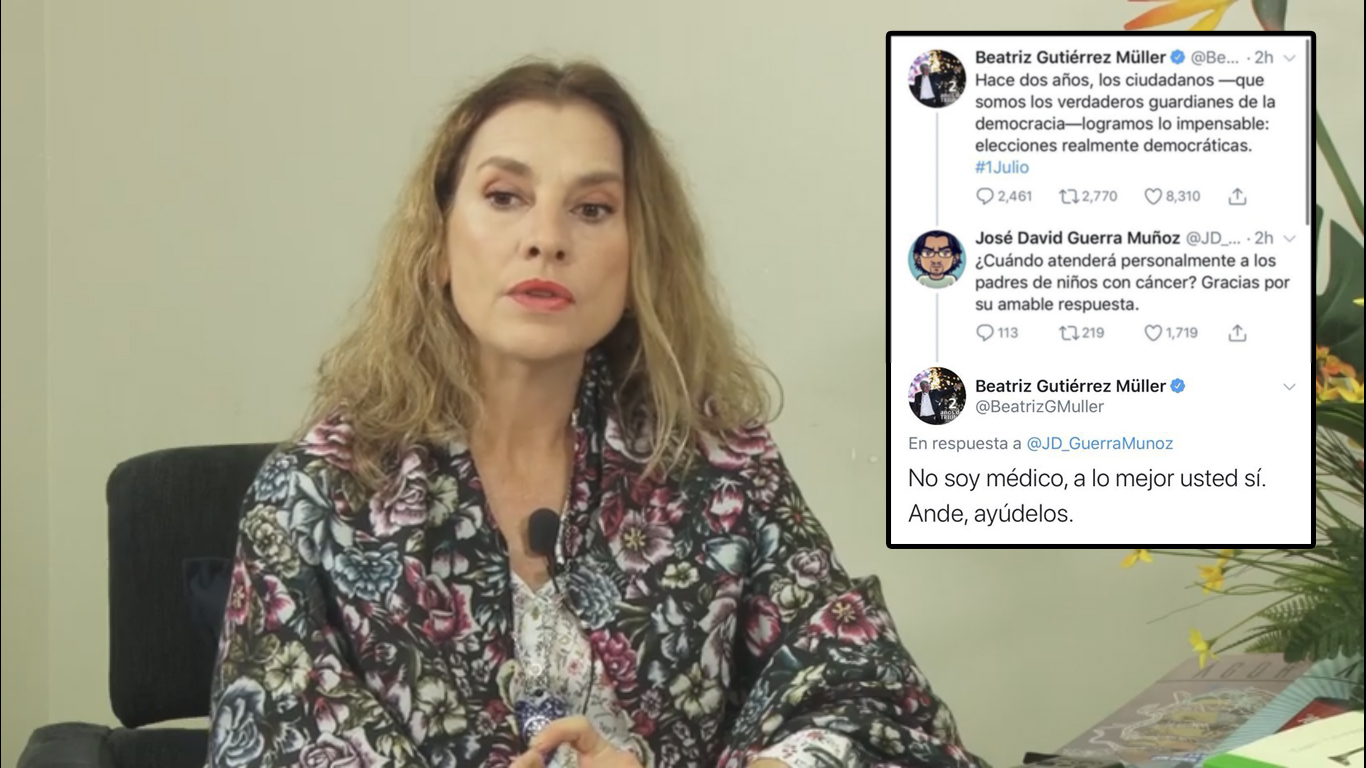 Indigna respuesta de Beatriz Gutiérrez Müller respecto a niños con cáncer