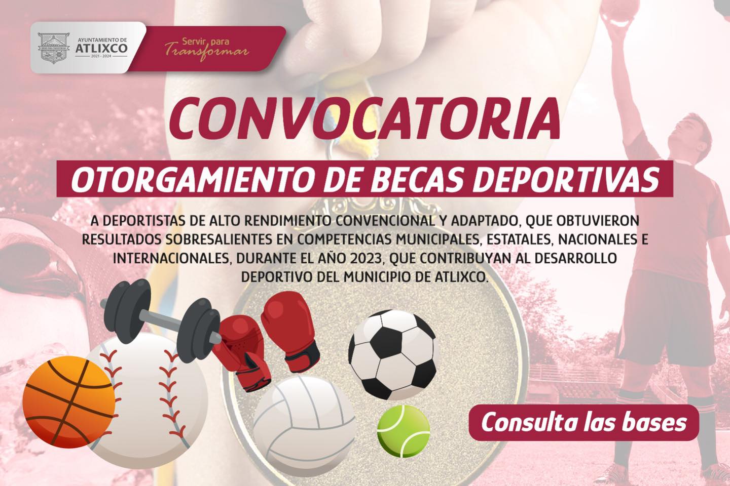 Gobierno de Atlixco lanza convocatoria para becas deportivas 2024