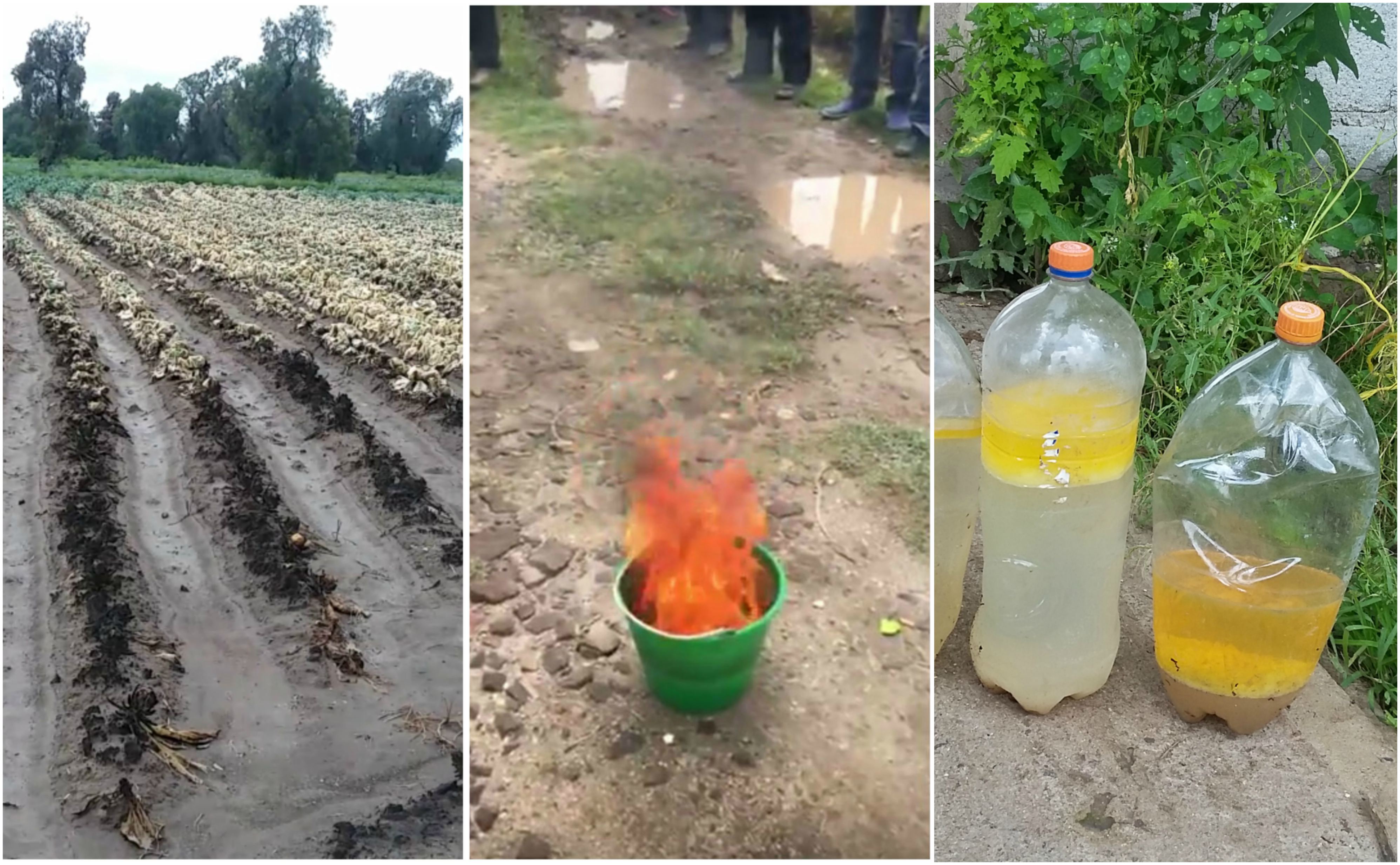 Huachicol contamina agua y quema cultivos en Acatzingo