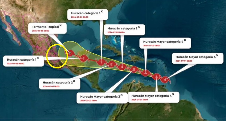 El huracán Beryl impactaría a Puebla el próximo fin de semana: Céspedes