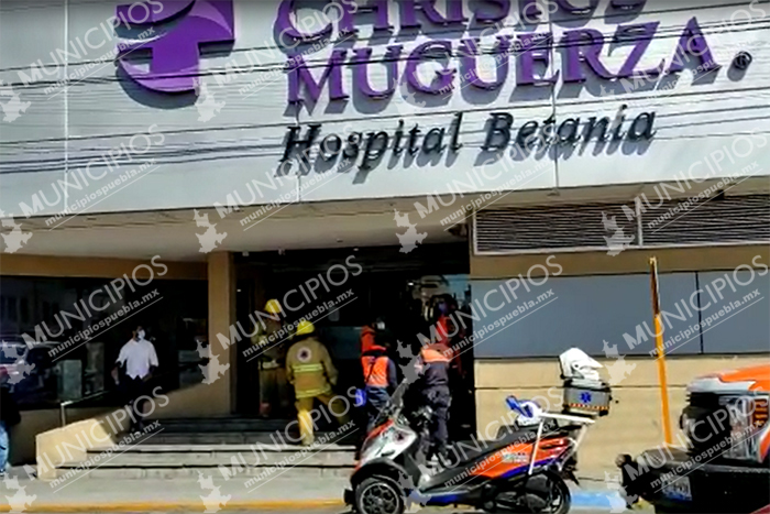 VIDEO Se registra conato de incendio en Hospital Betania de Puebla