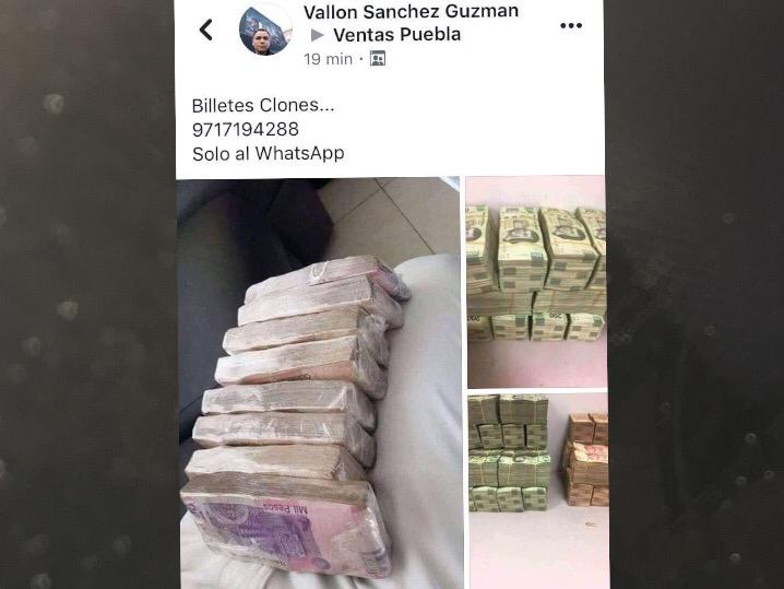 En Puebla venden billetes falsos por internet