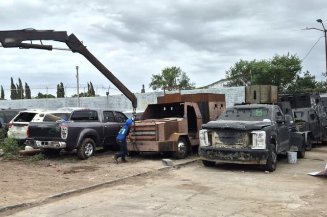 FGR elimina 33 vehículos Blindados en Tamaulipas 