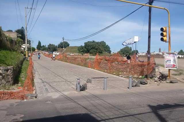 Calle ocasiona conflicto entre San Pedro y San Andrés Cholula