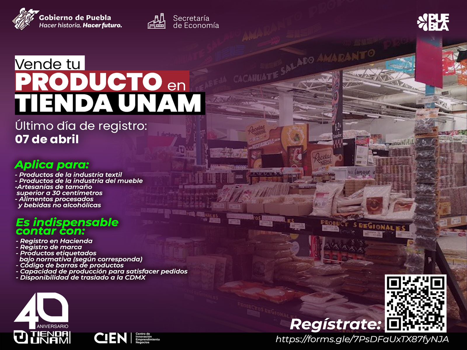 Productos poblanos se venderán en Tienda UNAM