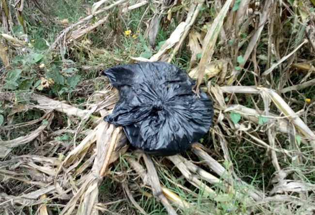 Dejan bolsas con restos humanos en Huejotzingo