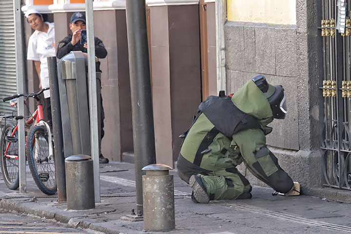Supuesta bomba genera alarma en centro histórico de Puebla