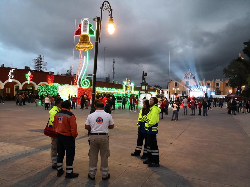 VIDEO Incendio en zócalo de San Pedro Cholula