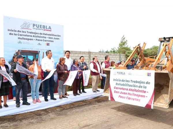 Céspedes inicia rehabilitación de la carretera Paso Carretas-Huiloapan-Atzitzintla