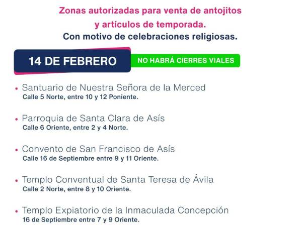 Por cuaresma autorizan venta de artículos de temporada en 8 puntos de Puebla capital