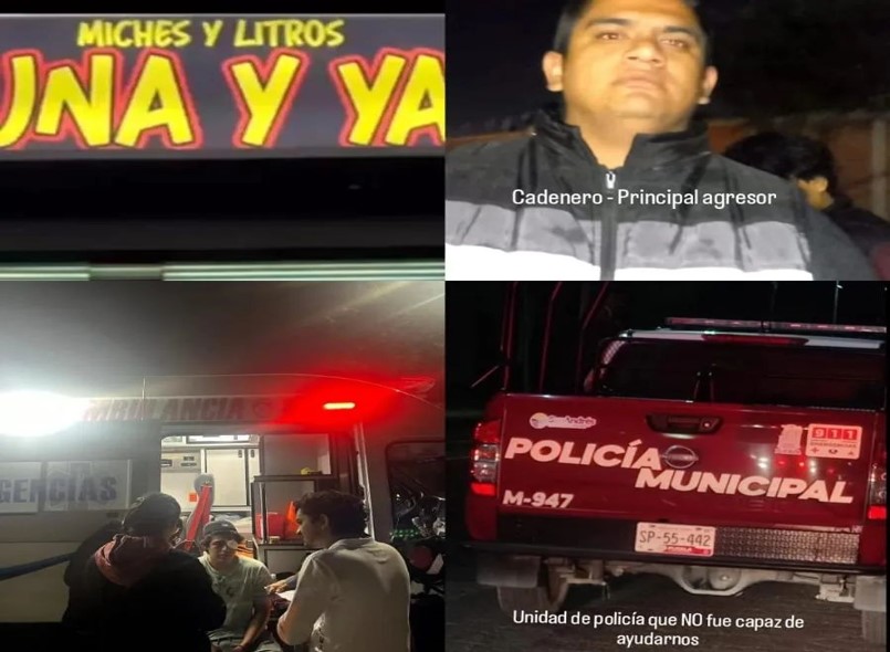 Nuevo caso de agresión de cadeneros, ahora del bar Una y ya de San Andrés Cholula