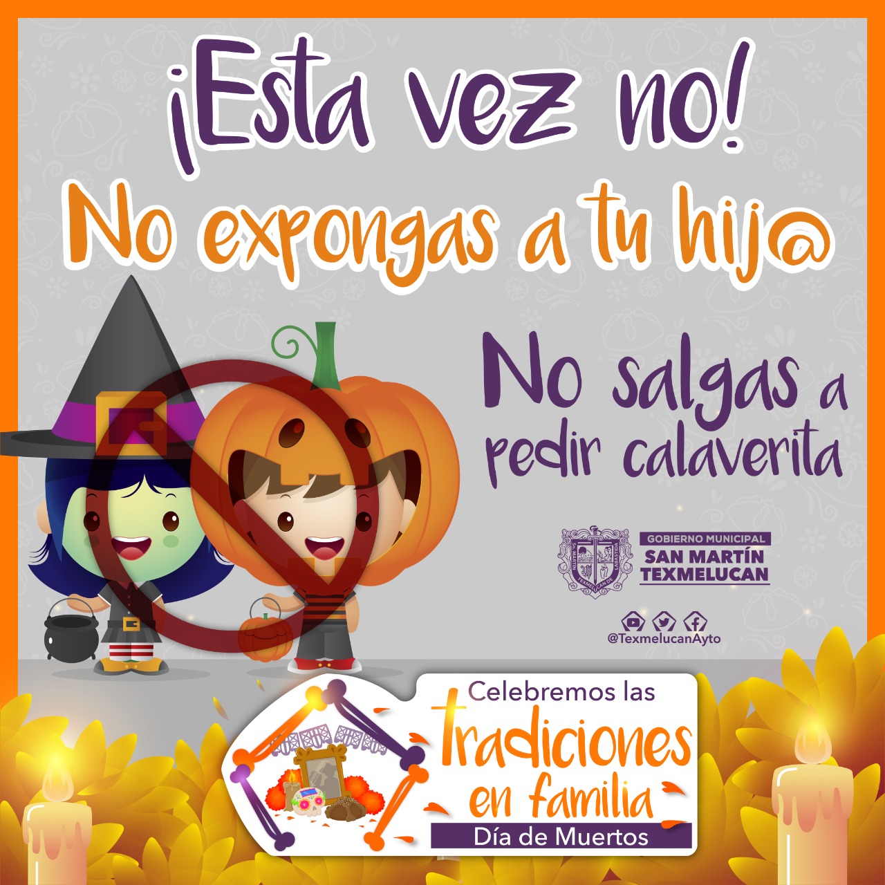 Autoridades en Texmelucan solicitan a niños no pedir calaverita