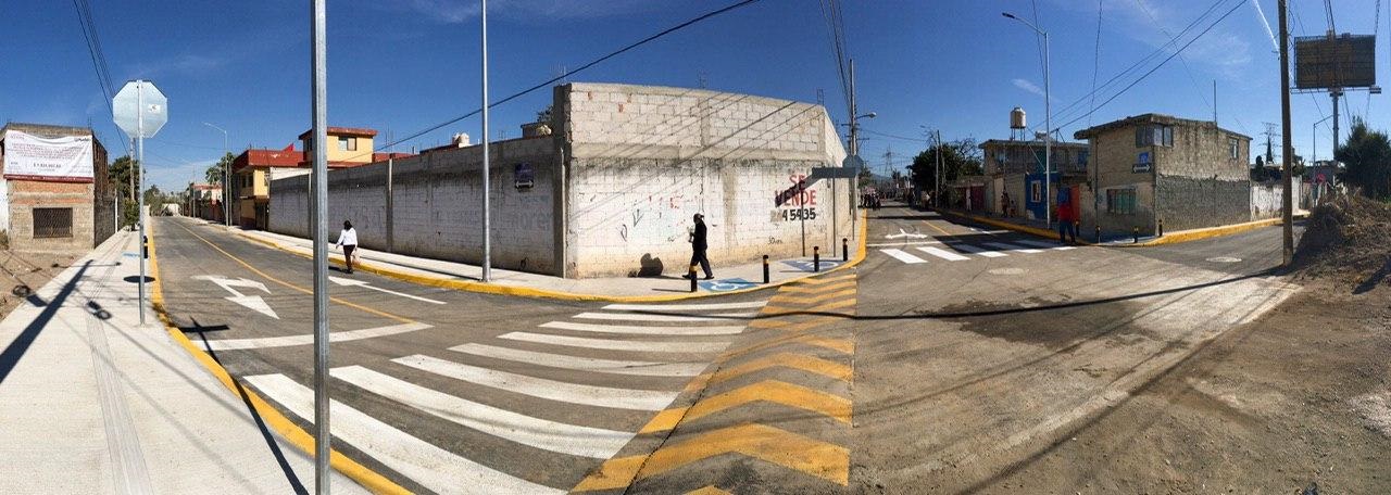 Entrega Claudia Rivera calles pavimentadas en Bosques de Santa Anita