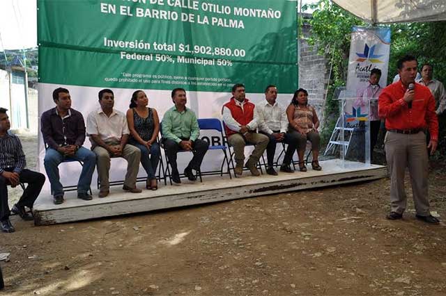 Invertirán 12 mdp en pavimentaciones de calles en Acatlán