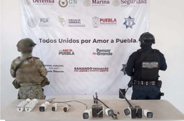 Retiran 12 cámaras parásito utilizadas por criminales en Tehuacán