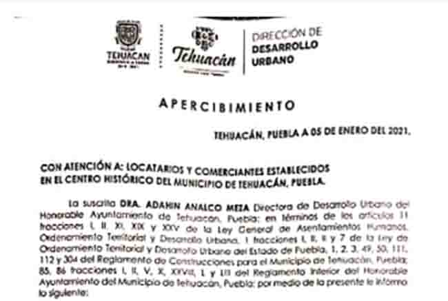 Cambio de imagen urbana afectaría económicamente a comerciantes de Tehuacán