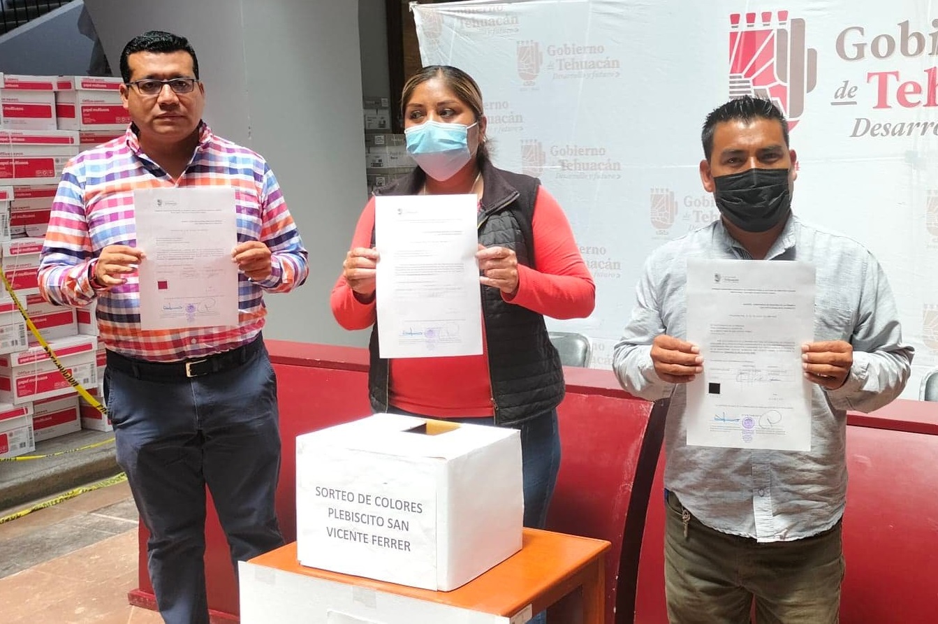 Tres candidatos buscan la presidencia de la inspectoría de San Vicente Ferrer en Tehuacán 
