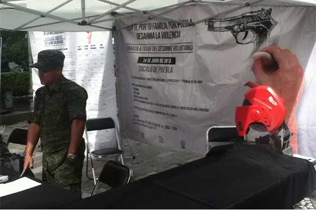 Registra baja respuesta el Canje de Armas en Tehuacán