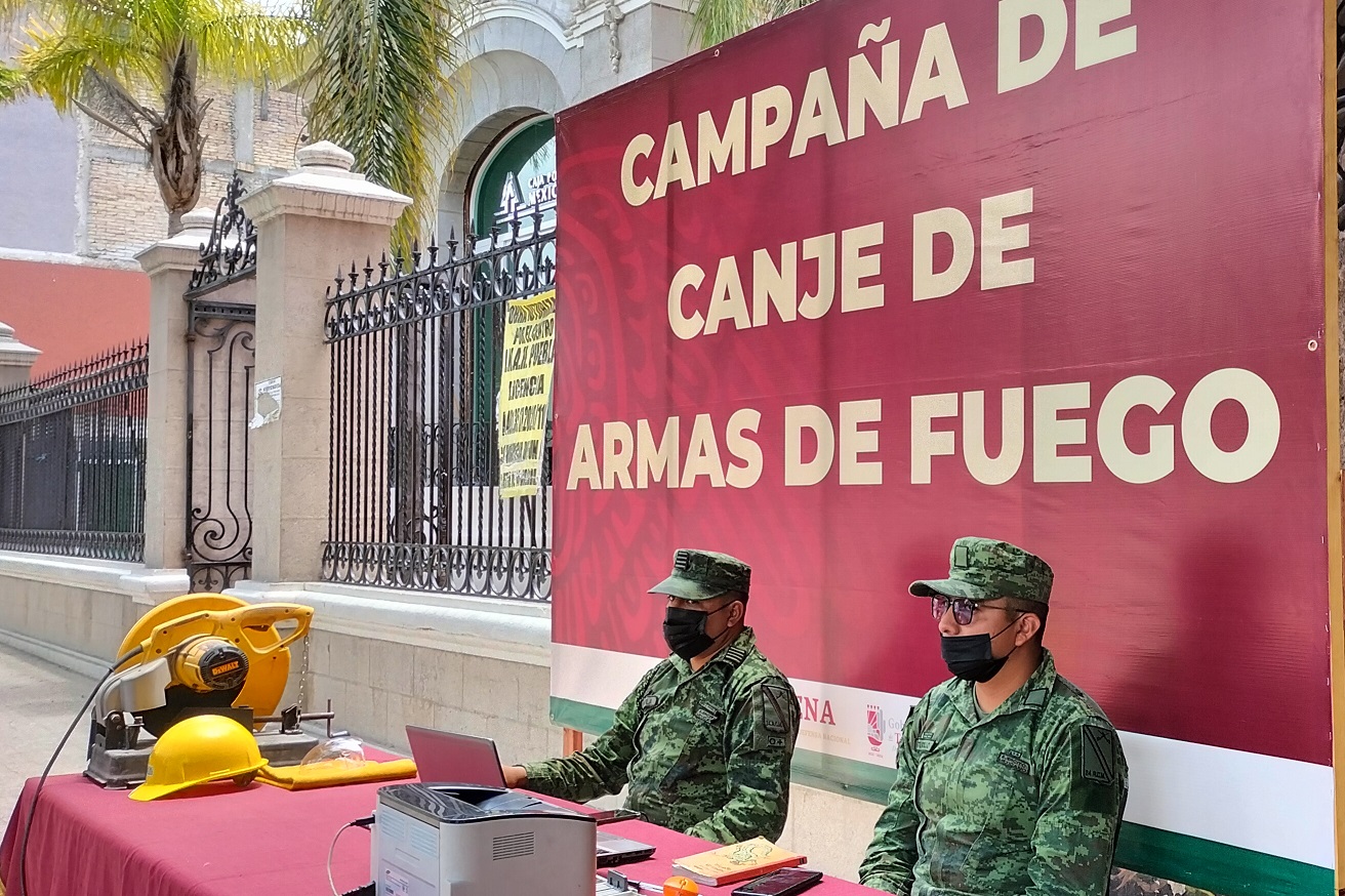 Baja respuesta registra campaña de Canje de Armas en Tehuacán 