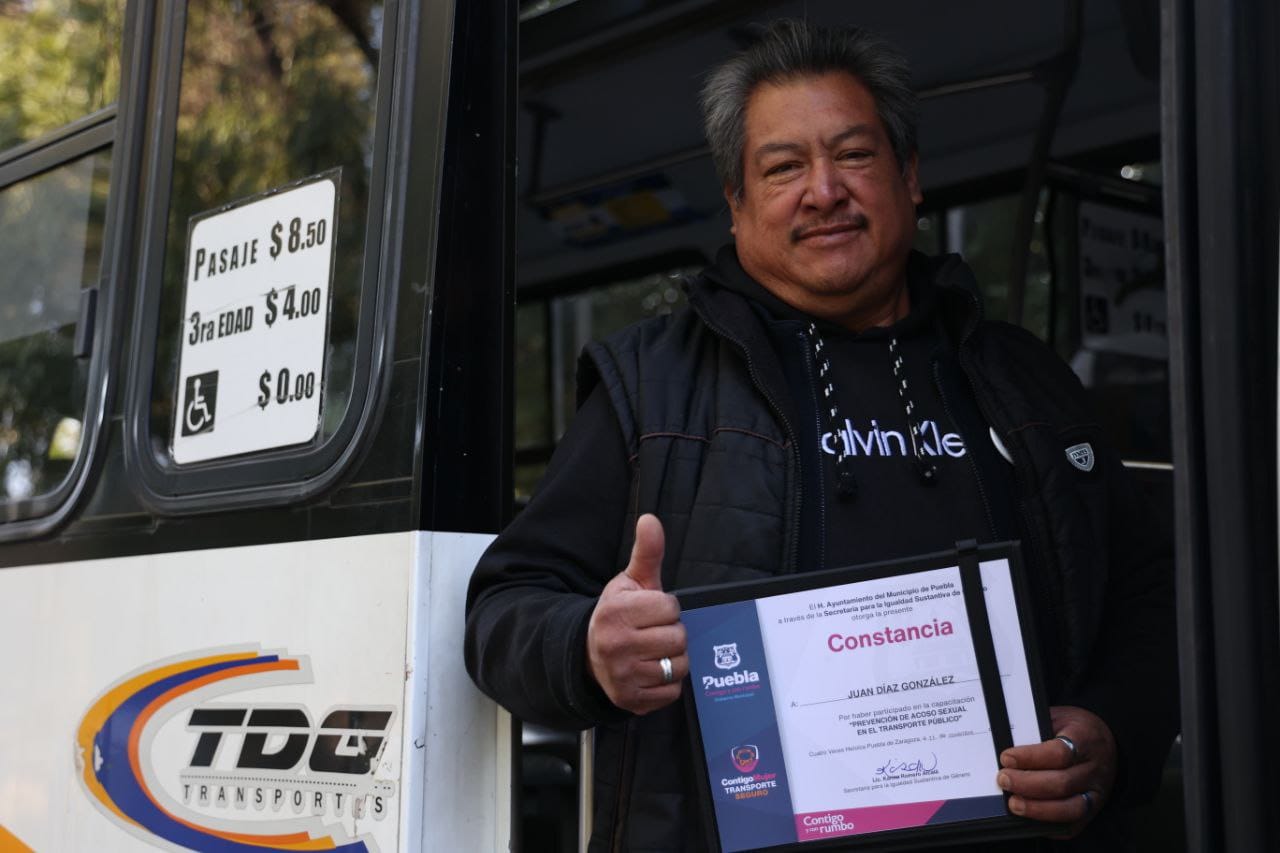 Ayuntamiento de Puebla capacita a mil 500 operadores contra el acoso en el transporte público