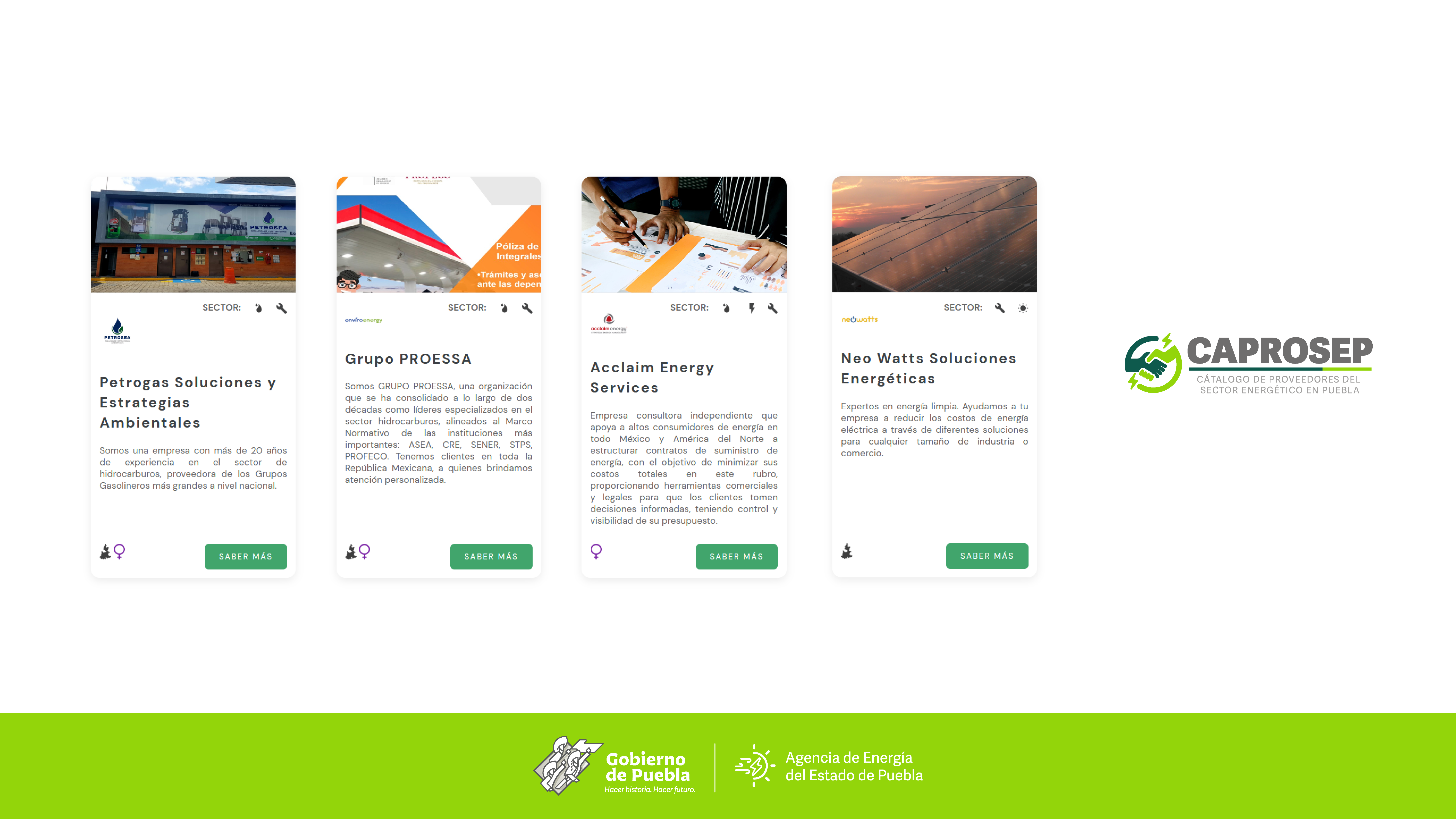 Publica Agencia de Energía Catálogo de Proveedores del Sector Energético en Puebla