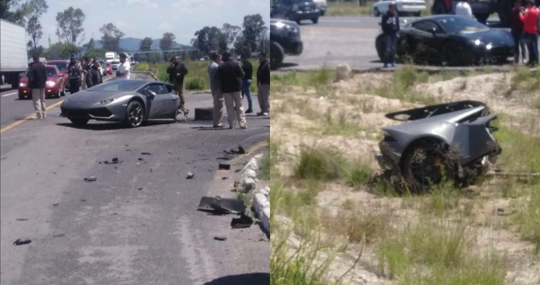 Lamborghini termina partido a la mitad en terrible accidente