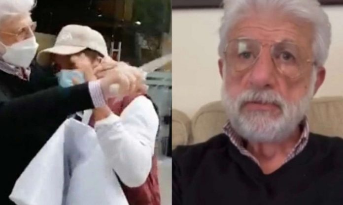 VIDEO Padre de Mauricio Tabe amaga con un cuchillo a personal del Invea