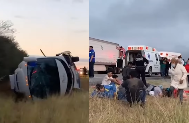 Vuelca autobús con integrantes de FRENAA, hay dos muertos