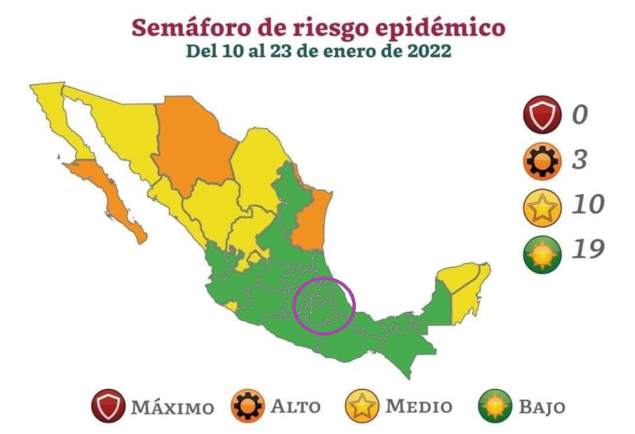 Pese a Ómicron Puebla resiste en semáforo epidemiológico verde