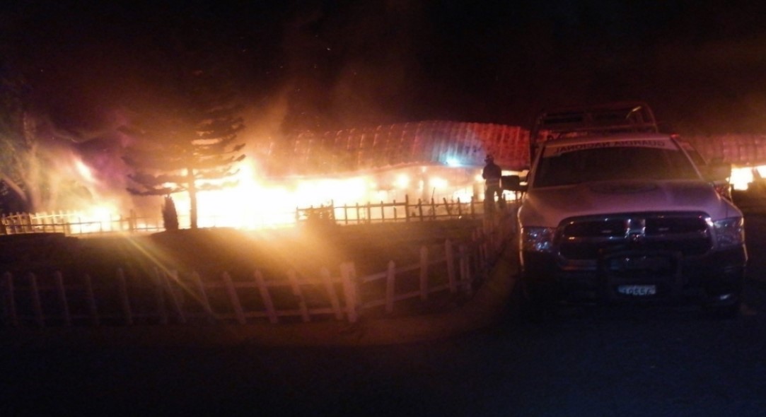Se incendian instalaciones de la Guardia Nacional