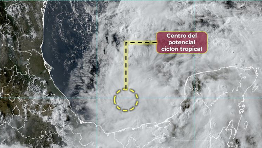 Céspedes alerta por ingreso de Ciclón Tropical Uno en Puebla
