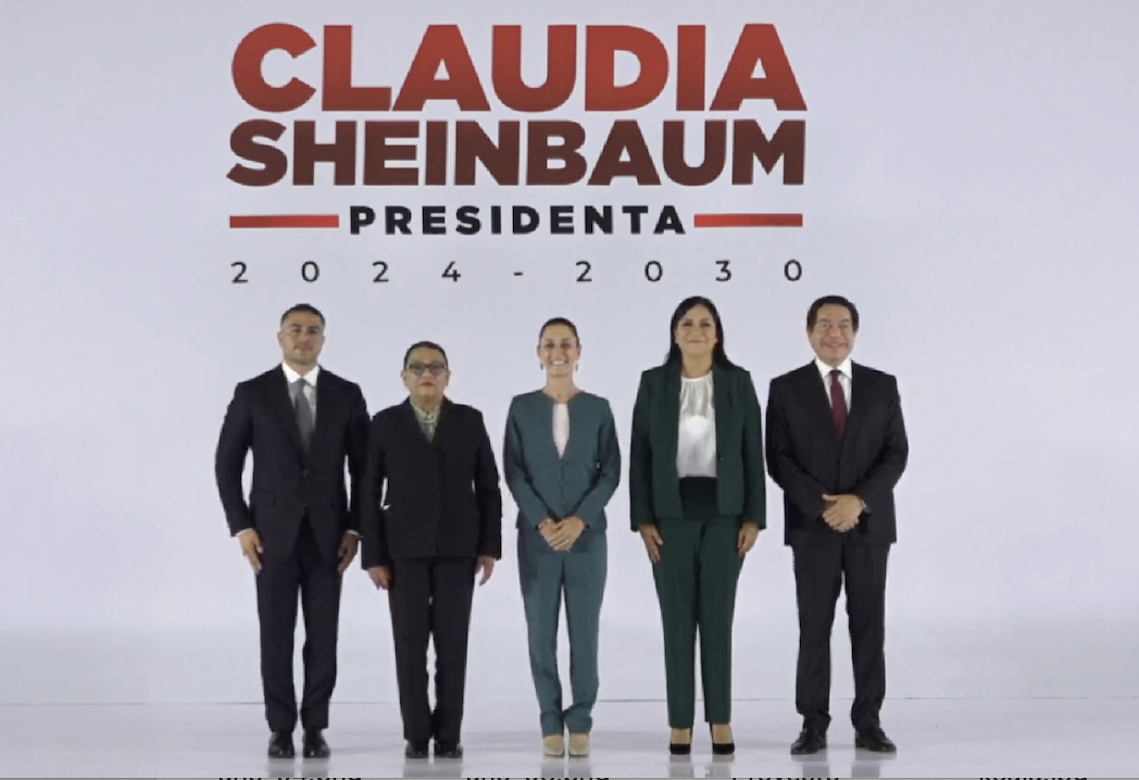 Sheinbaum presenta a Rosa Icela, Delgado, Harfuch y Montiel para su gabinete
