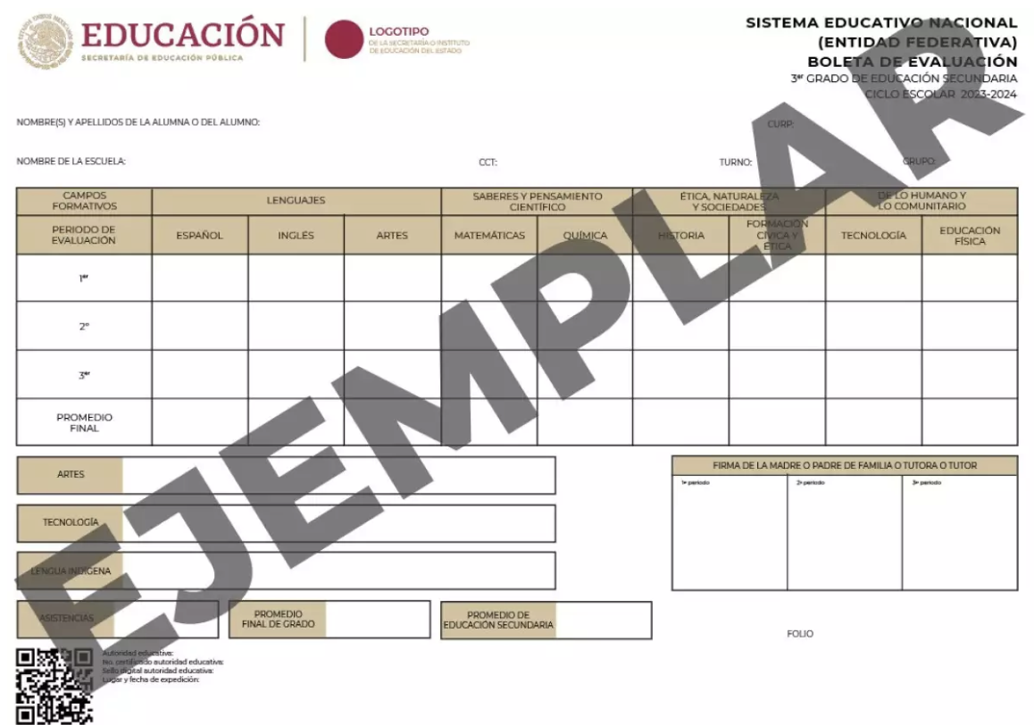 Así serán las nuevas boletas de calificaciones de la SEP